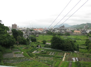 福田寺に向かう途中、高台から眺めると